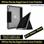 STM Dux Plus Duo Rugged Black Case for iPad 10.2 (2021) 10.2” 9thGen A2603 A2604